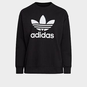 Adidas Originals Plus Size Cotton Logo Graphic Sweatshirt - Black size 1X